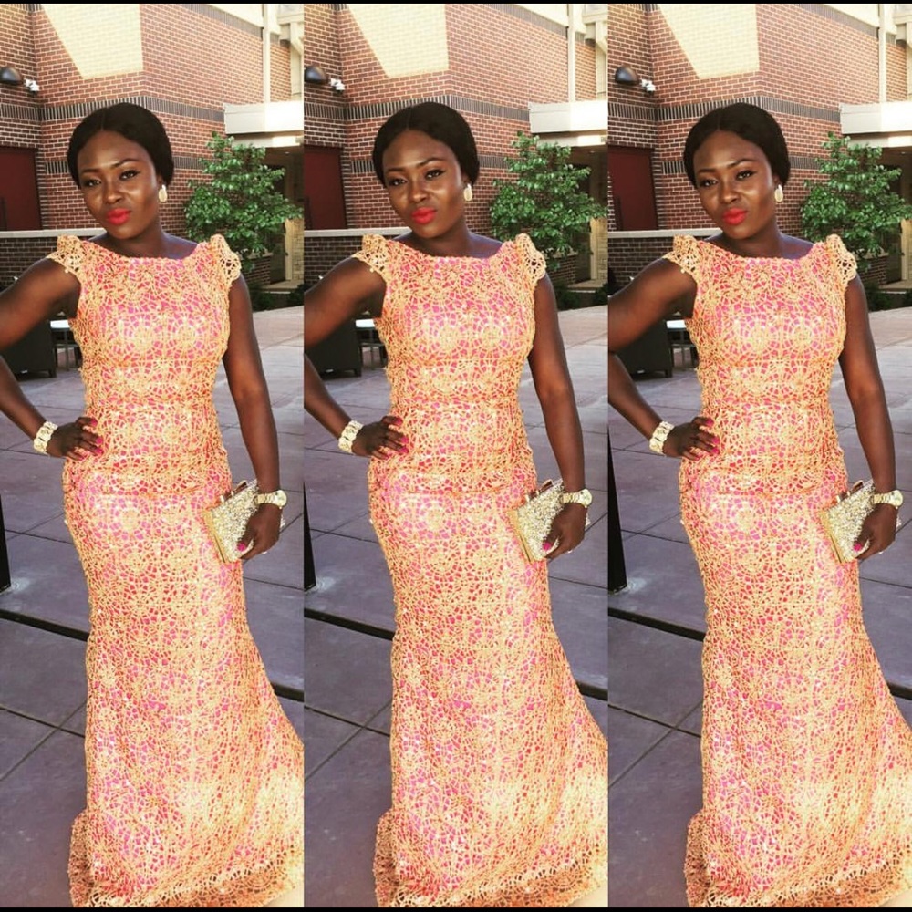 Custom made size 6 sequins evening/prom dress